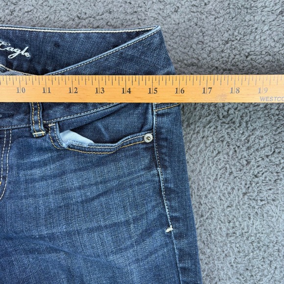 American Eagle Outfitters Womens Jeans Dark Wash Bootcut Stretch Size 4 - Picture 3 of 8